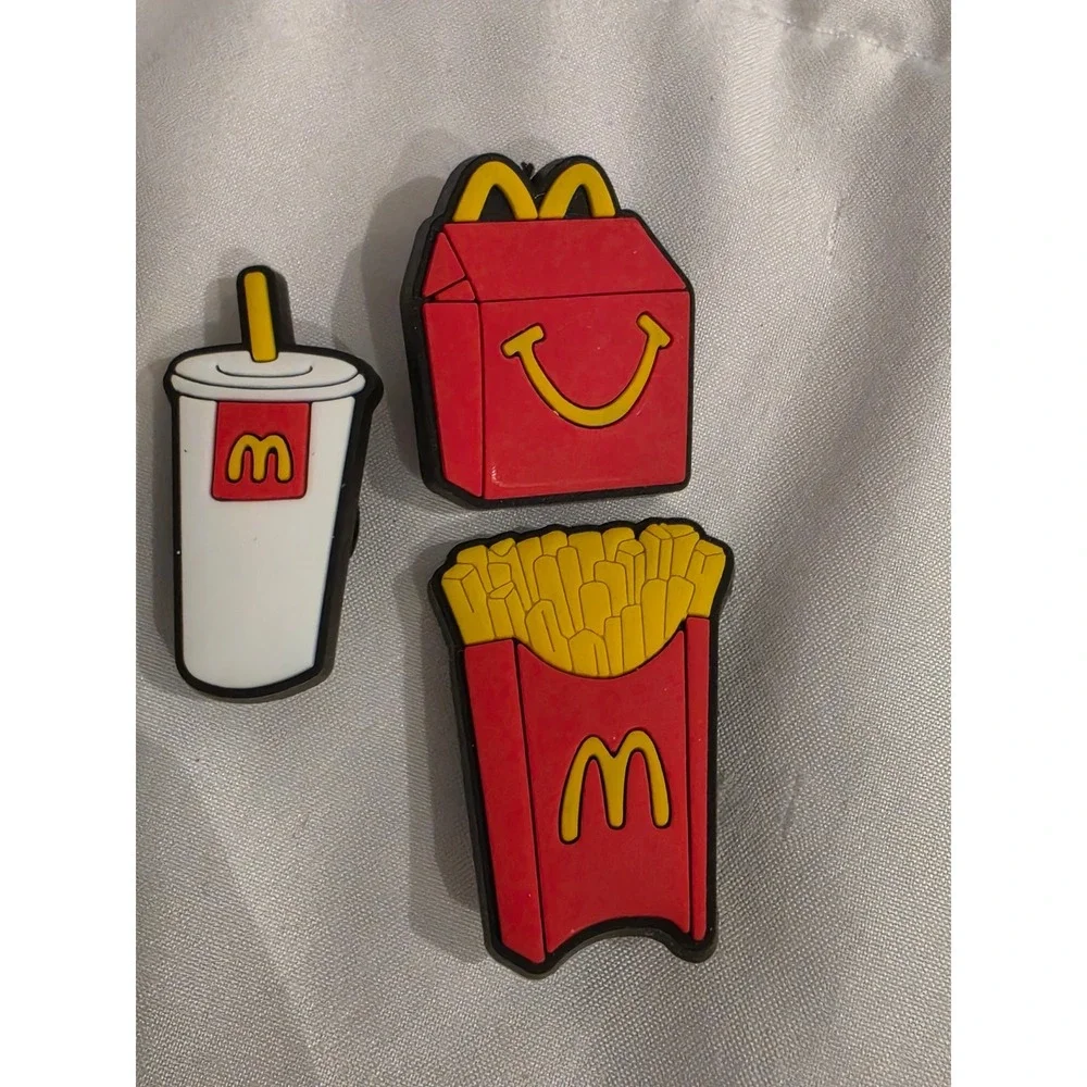 McDonalds Shoe Charms 5pc Set Happy Meal Fries McFlurry Soda PVC Clog Access